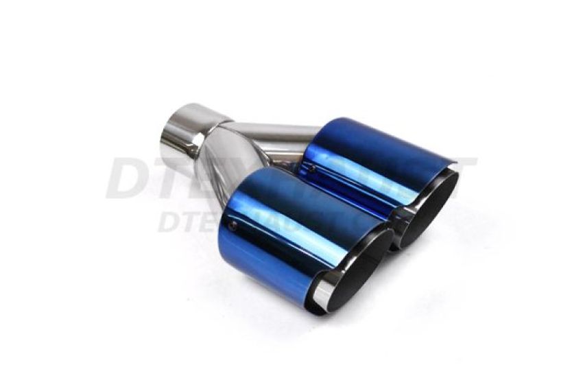 Different Trend Color Burned Blue Chromed Dual 4” Exhaust Tips DT-25335BU