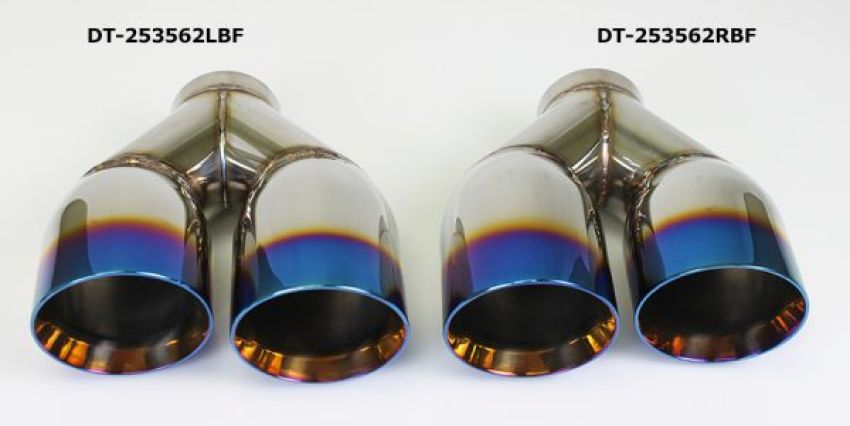 Different Trend Dual 3.50″ Double Wall Staggered Slant W/blue Flame DT-253562LBF