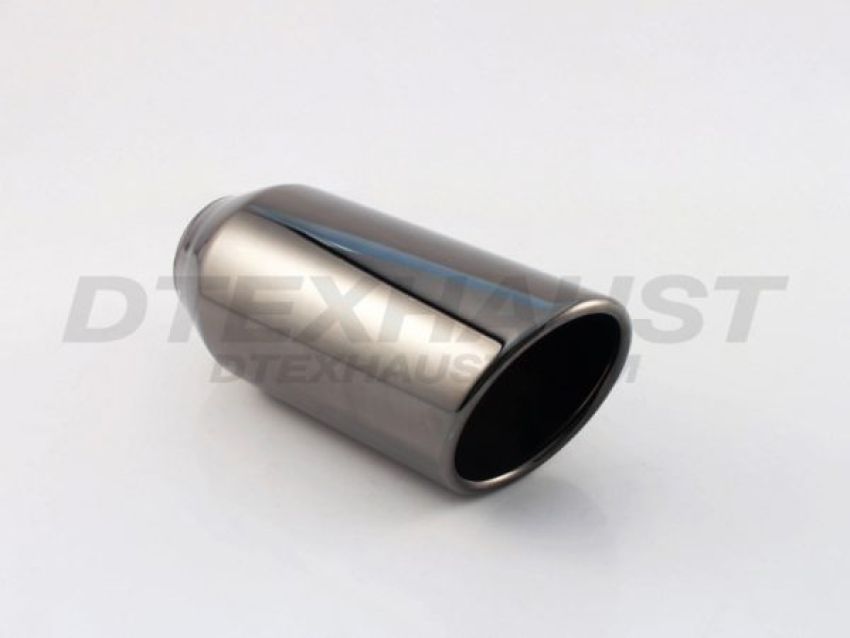 Different Trend Black Chrome 4″x9″ Rolled Slanted Tip DT-254090RBM