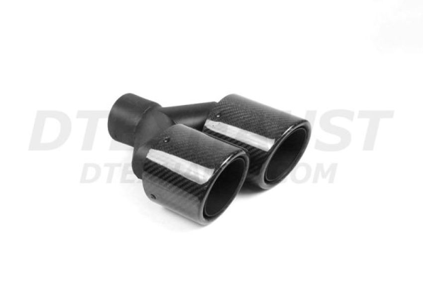 Different Trend Glossy Carbon Fiber With 304 Ss Black Powder Coated Double Layer Rolled Angle Tip, Tig-weld, Driver Side DT-25422L
