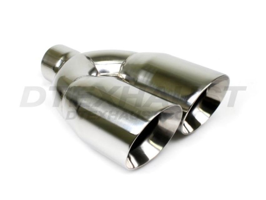 Different Trend Hi-Polished Tips Dual 4″ Double Wall Angle Driver Side DT-25483L