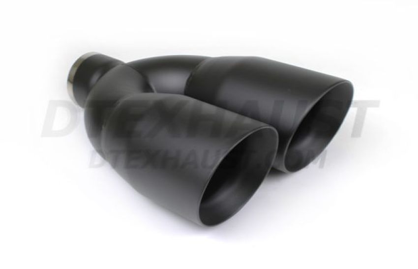Different Trend Black Powder Coated Dual 4” Double Wall Parallel DT-25483BK