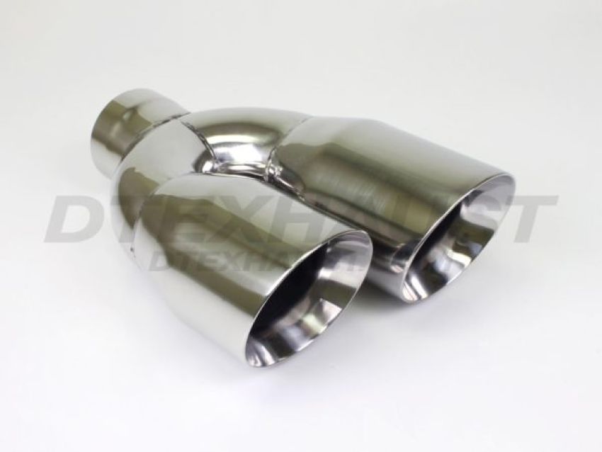 Different Trend Hi-Polished Tips Dual 4″ Double Wall Angle Driver Side DT-30483L