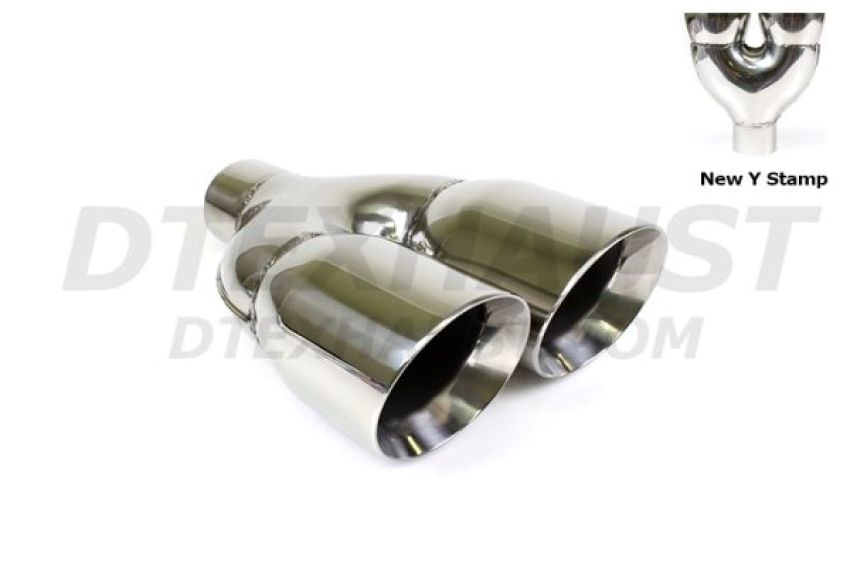 Different Trend Hi-Polished Tips Dual Parallel 4” Double Wall Angle Tip DT-25883