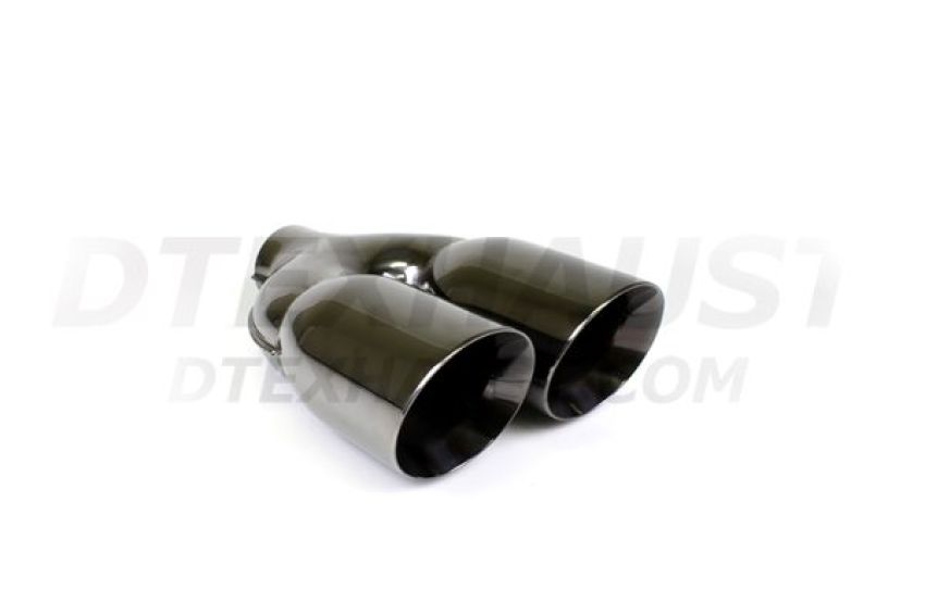 Different Trend Black Chrome Look 4” Dual Double Wall Angle Parallel DT-25883BL