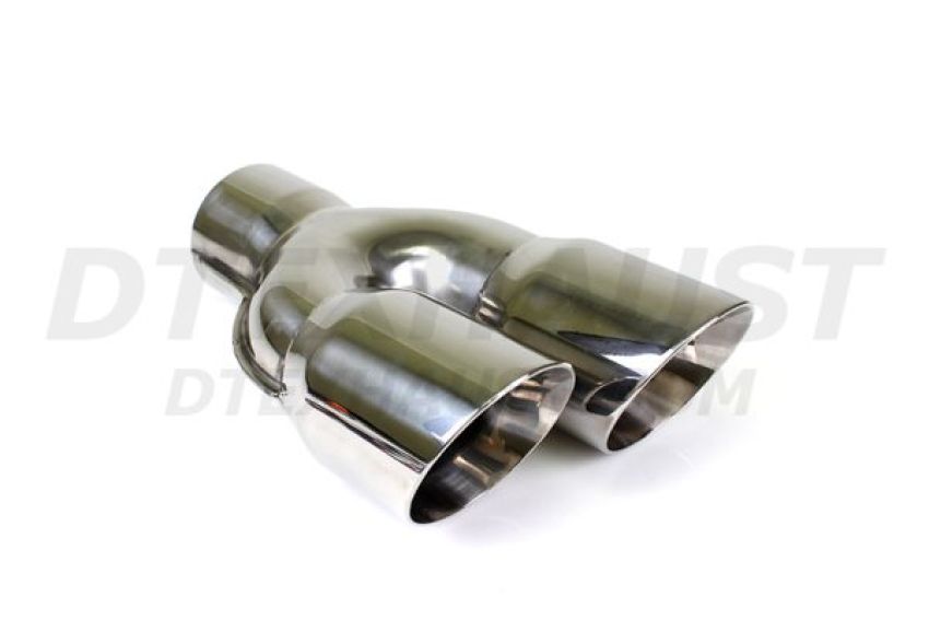 Different Trend Hi-Polished Tips Dual 4” Double Wall Staggered Angle Tip Driver Side DT-30883L