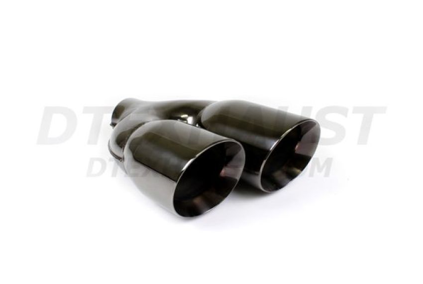 Different Trend Black Chrome Look 4” Dual Double Wall Staggered Angle Driver Sid DT-30883LBL