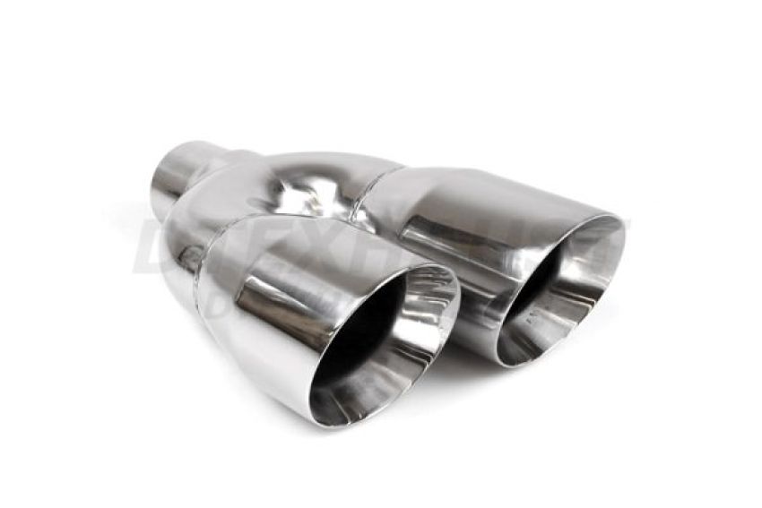 Different Trend Hi-Polished Tips Dual Parallel 4″ Double Wall Angle Tip DT-30983