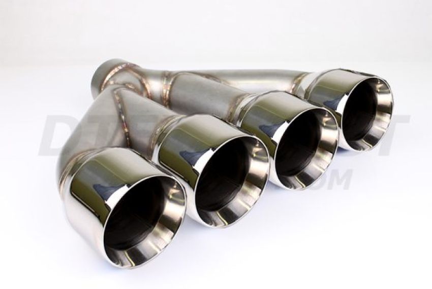 Different Trend Hi-Polished Tips 304 Ss Double Wall Quad Exhaust Tip DT-30229