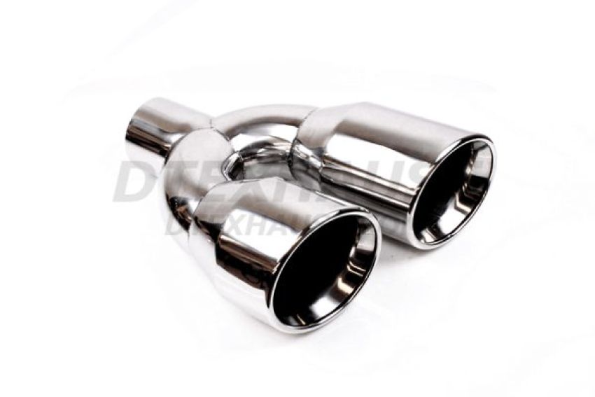 Different Trend Hi-Polished Tips Dual 6” Double Wall Sideways Angle Tip DT-50638DS