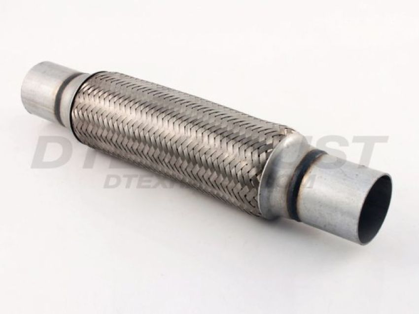 Different Trend Stainless Steel Flexible Pipe 10″ Double Braided Flexible Pipe With Nipple, I.d. 2″ DTF-2010N