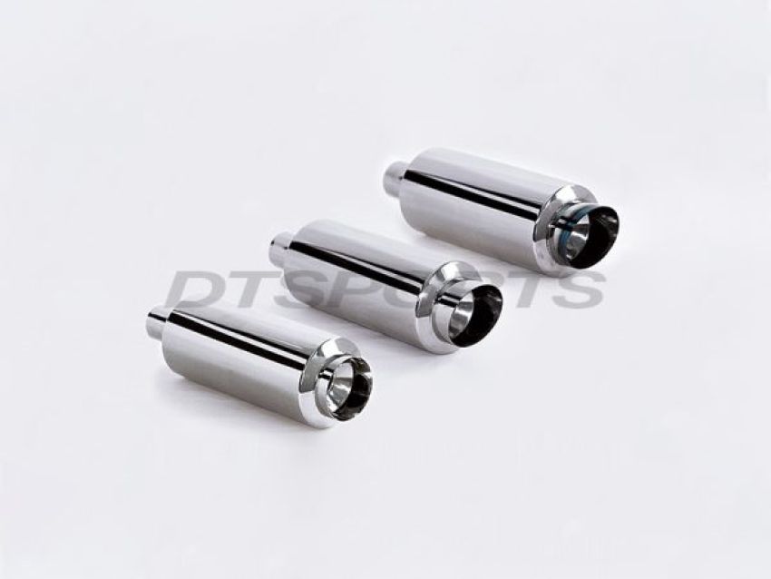 Different Trend Hi-Polished Mufflers 6″ Round – With 4″ End DTM-106