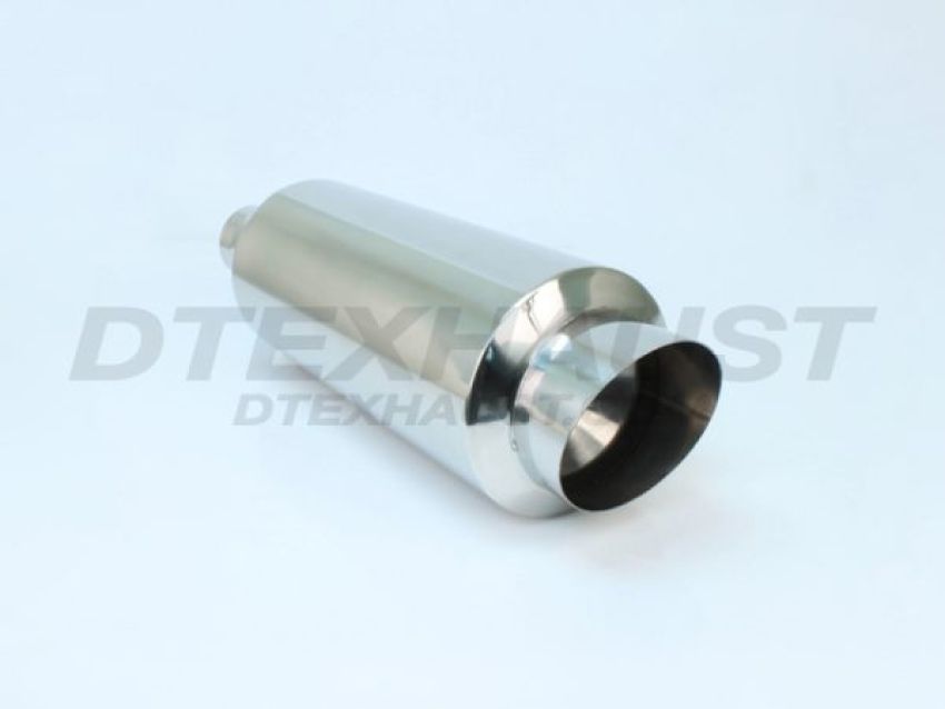 Different Trend Hi-Polished Mufflers 6″ Round – With 4″ Slanted DTM-106S