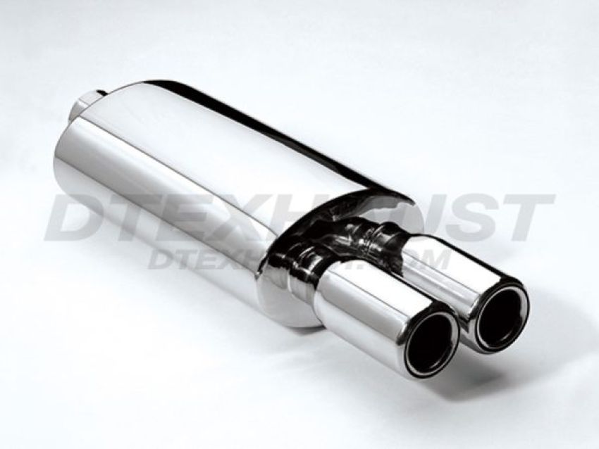 Different Trend Hi-Polished Mufflers Oval With Dual Double Layer DTM-109