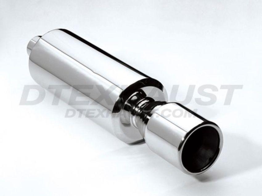Different Trend Hi-Polished Mufflers 6″ Round With 4.5″ Double Wall DTM-112