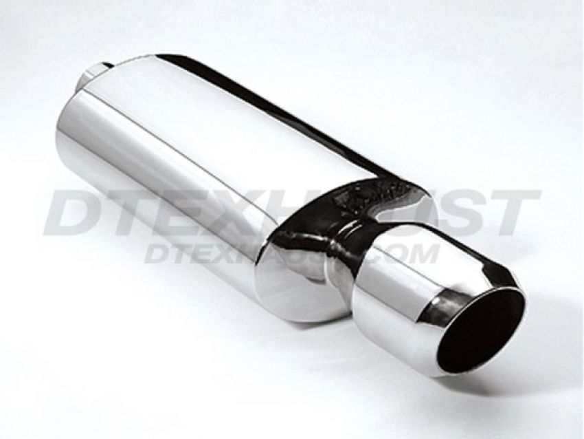 Different Trend Hi-Polished Mufflers Oval With 4.5″ Slanted Double Wall DTM-116
