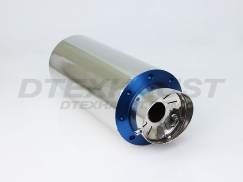 Different Trend Hi-Polished Mufflers 6″ Round Adjustable Silencer (blue) DTM-120U