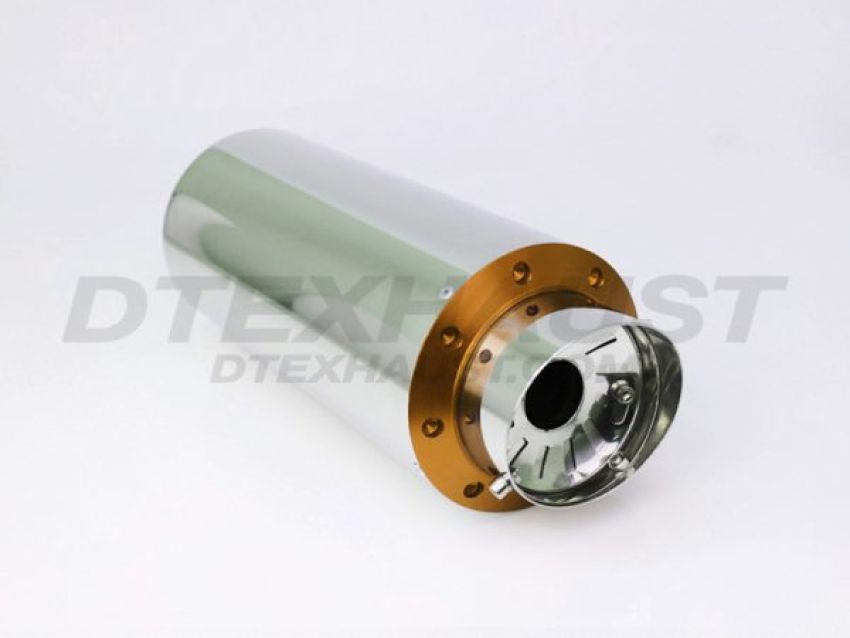 Different Trend Hi-Polished Mufflers 6″ Round Adjustable Silencer (yellow) DTM-120Y