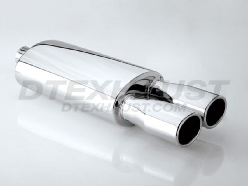 Different Trend Hi-Polished Mufflers Oval With Dual Oval Double Wall DTM-126