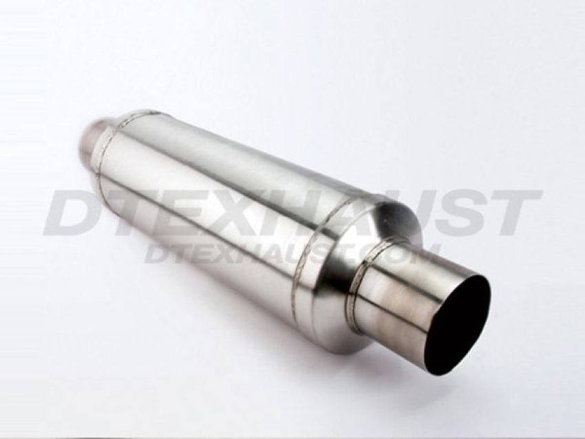 Different Trend Hi-Polished Mufflers 7″ Round Brushed Stainless Steel DTM-135