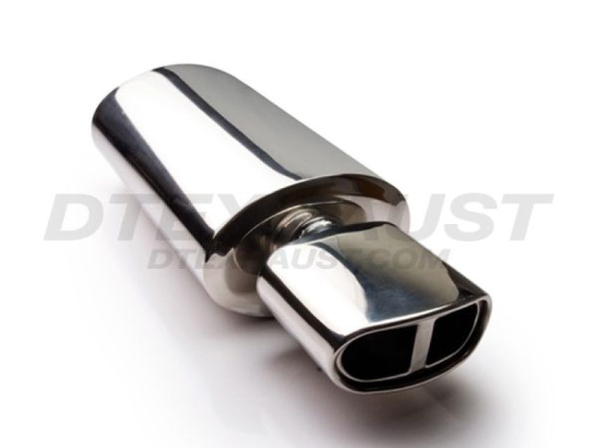 Different Trend Hi-Polished Mufflers Oval With Resonated Batman Tip DTM-148