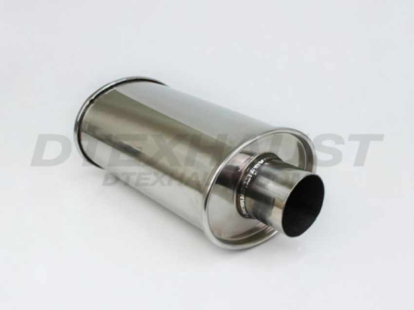 Different Trend Hi-Polished Mufflers 2.5″ Oval Round Center/center DTM-158