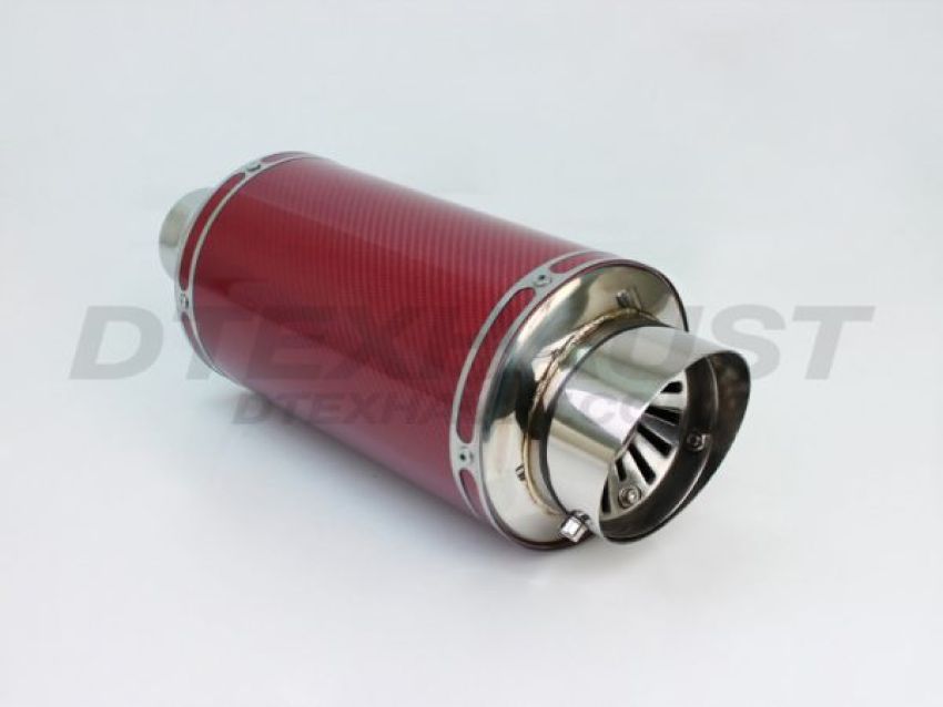 Different Trend Red Carbon Fiber Adjustable Silencer DTM-204R