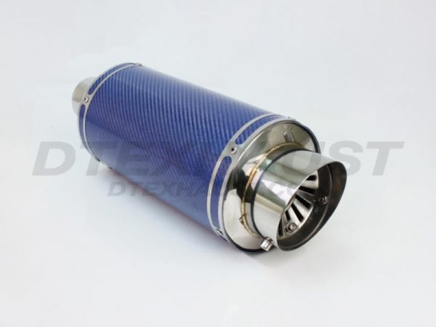 Different Trend Blue Carbon Fiber Adjustable Silencer DTM-204U