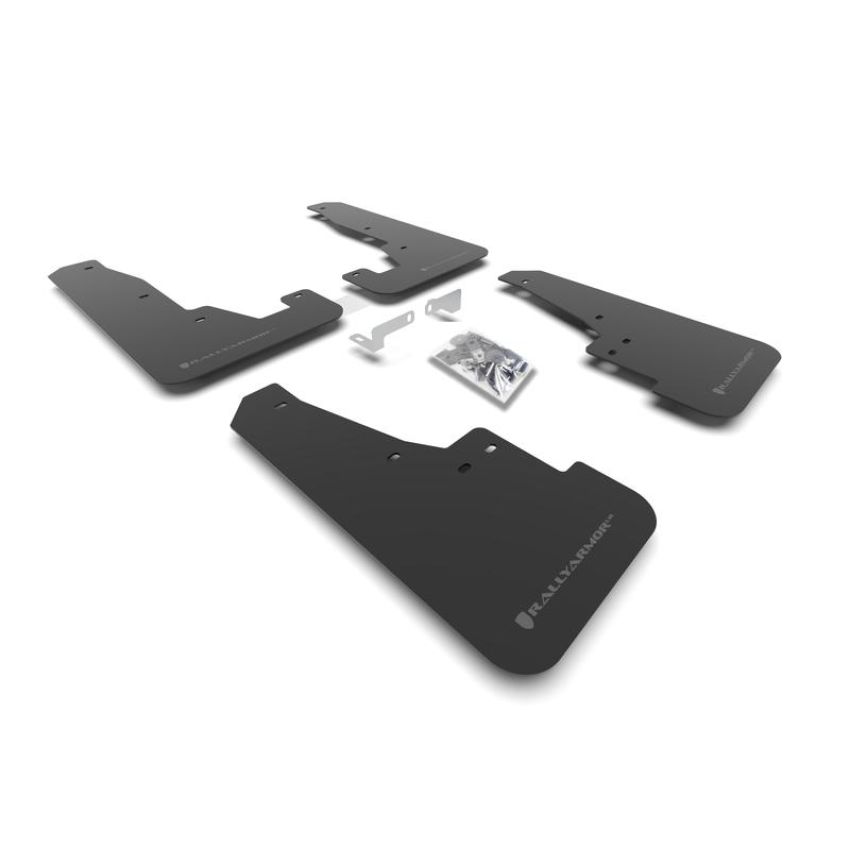 Rally Armor MF55-UR-BLK/GRY Black Mud Flap/Grey Logo