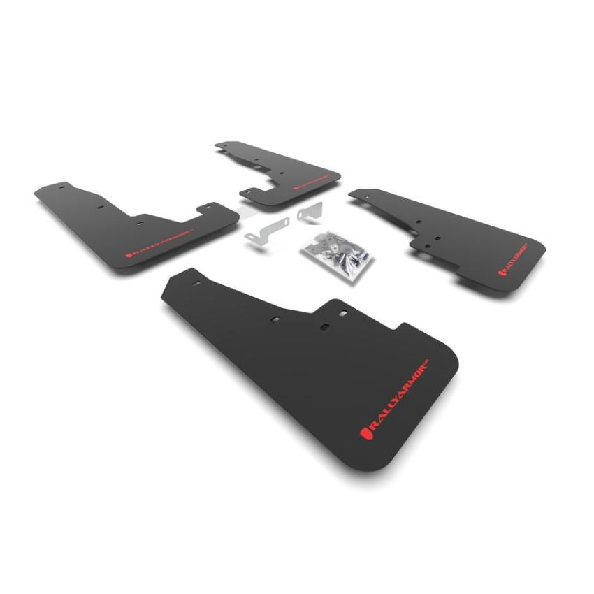 Rally Armor MF55-UR-BLK/RD Black Mud Flap/Red Logo
