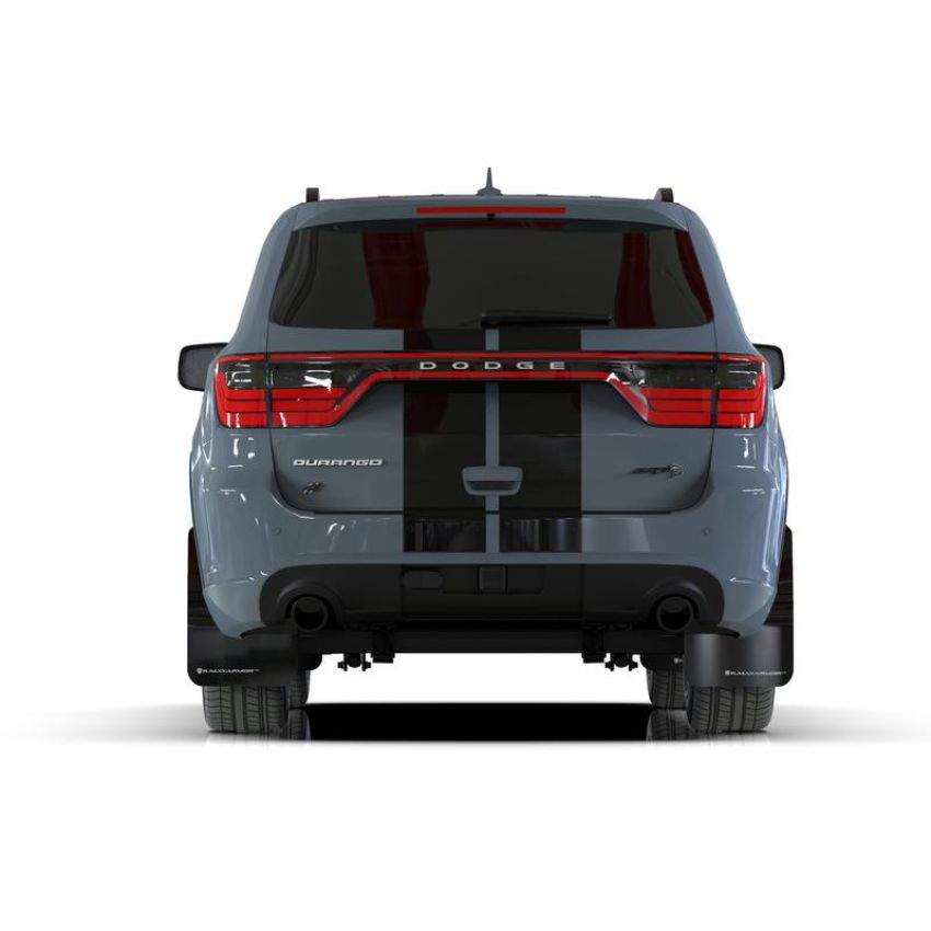 Rally Armor MF55-UR-BLK/WH Black Mud Flap/White Logo