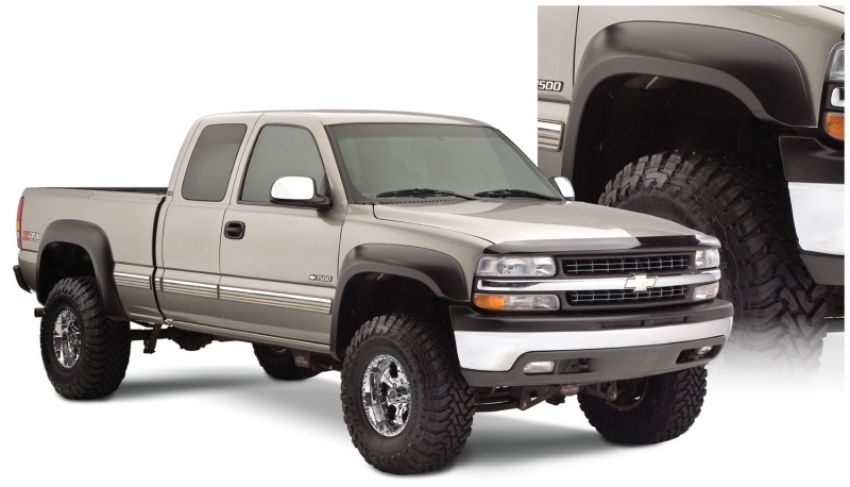 Bushwacker 40945-02 07-07 Chevy Silverado 1500 Classic Fleetside Extend-A-Fender Style Flares 4pc - Black