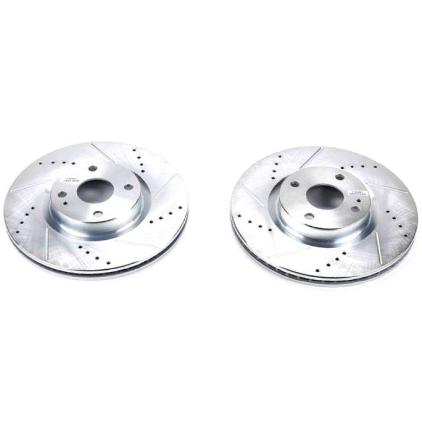 PowerStop JBR1724XPR PowerStop Evolution Performance Drilled, Slotted & Plated Brake Rotor Pair