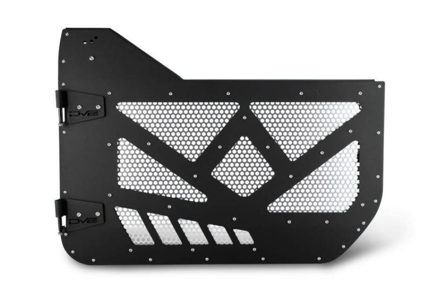 DV8 Offroad HDJL-01F DV8 18-22 Jeep 4 Door JL/JT Aluminum Half Doors with Perforated Mesh Front