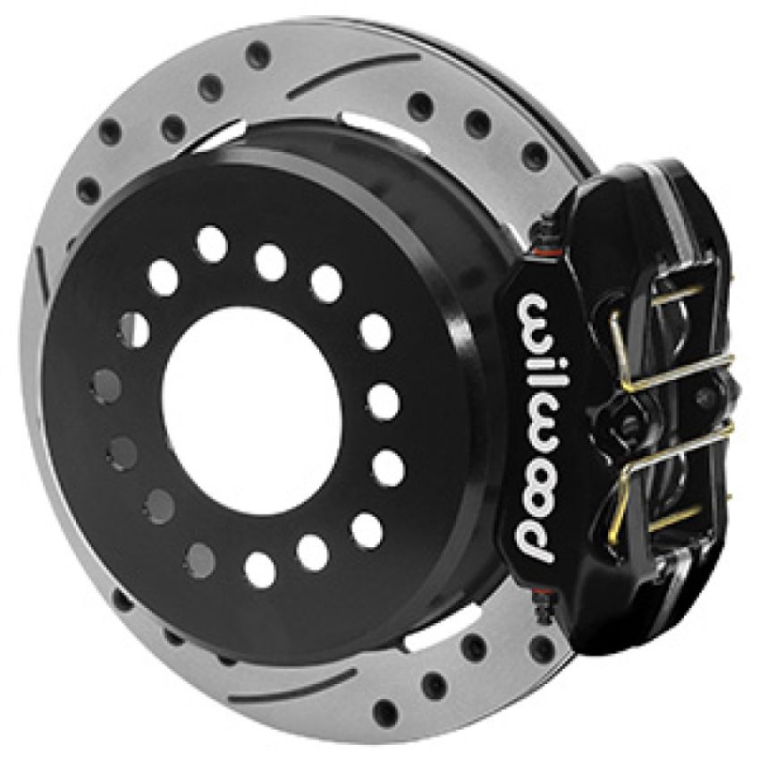 Wilwood 140-16406-D Ford Explorer 8.8in Rear Axle Dynapro Disc Brake Kit 11in Drilled/Slotted Rotor -Blk Caliper