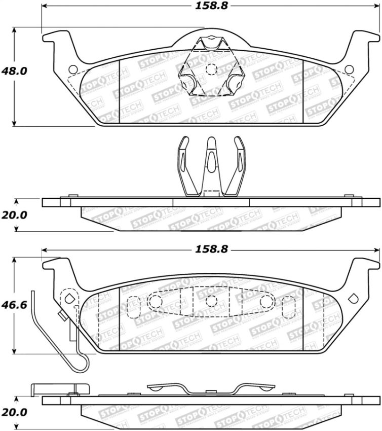 Stoptech 308.09630 Street Brake Pads