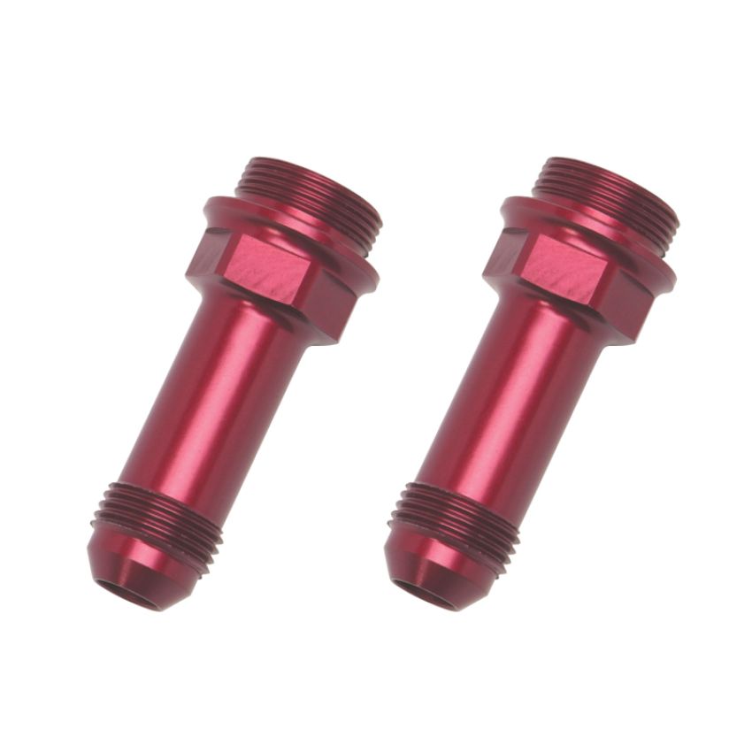 Russell 640370 Performance 7/8in -20 x -8 AN Male Flare Extended (2 pcs.) (Red/Blue)