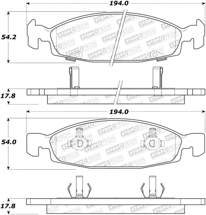 Stoptech 308.07900 Street Brake Pads