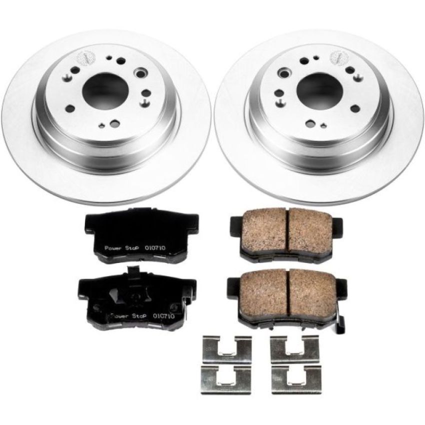 PowerStop CRK5859 Genuine Geomet Coated Rotor and Low-Dust Ceramic Brake Pad Kit