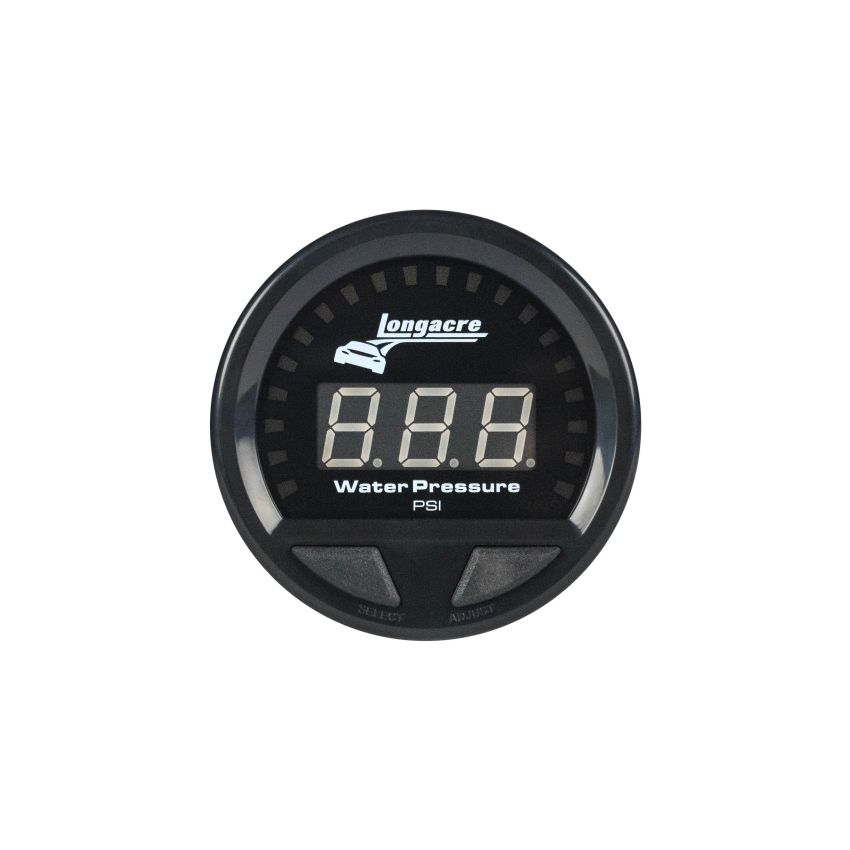 LONGACRE LON52-46864 Waterproof LED Water Pressure Gauge 0-60psi
