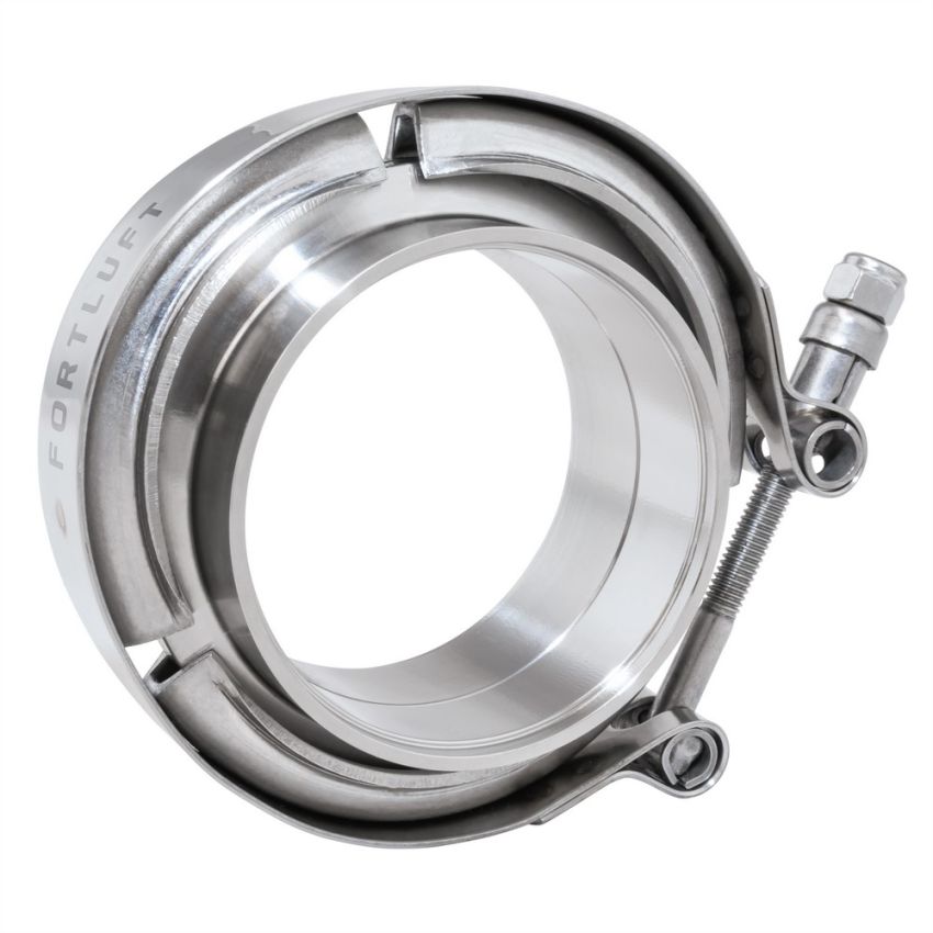 FORTLUFT 4401158 Exhaust V-Band Clamp with Flanges Kit 2.50'' Stainless Steel