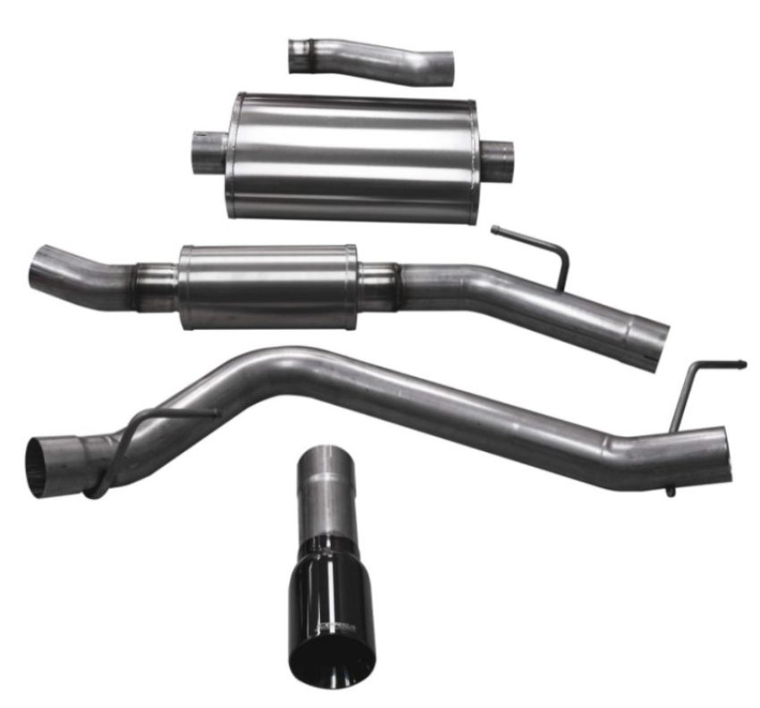 CORSA Performance 21062BLK Corsa 2020-2024 Jeep Gladiator JT 3.0in Cat-Back Single Touring Side Exit w/ 4.0in Black Tip