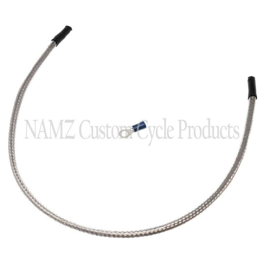 NAMZ NOSSH-1801 Oil Sending Harness Cover (SS Braided & Clear Coated - Stock Length)