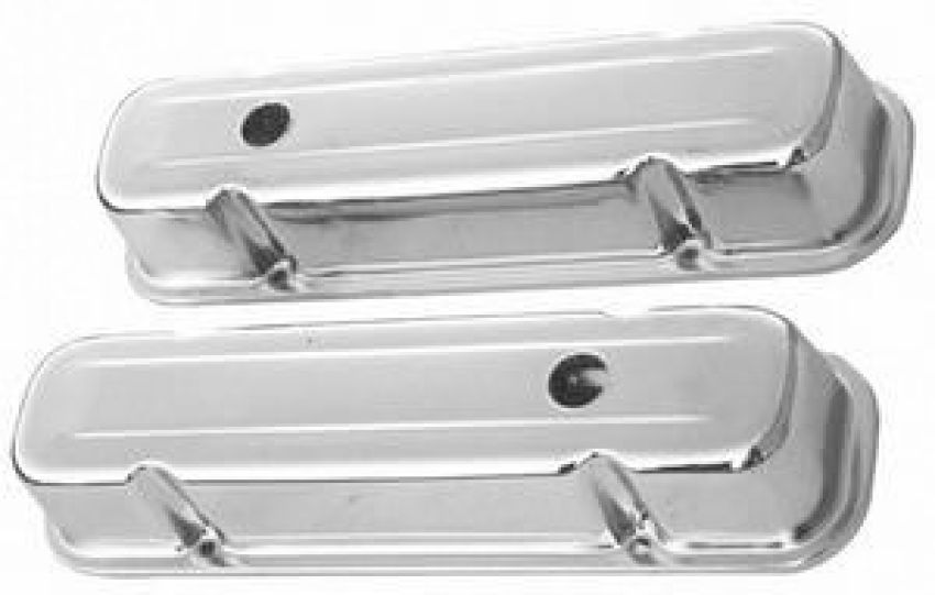 RACING POWER CO-PACKAGED RPCR9300 59-79 Pontiac 326-455 Valve Covers Tall Chrome