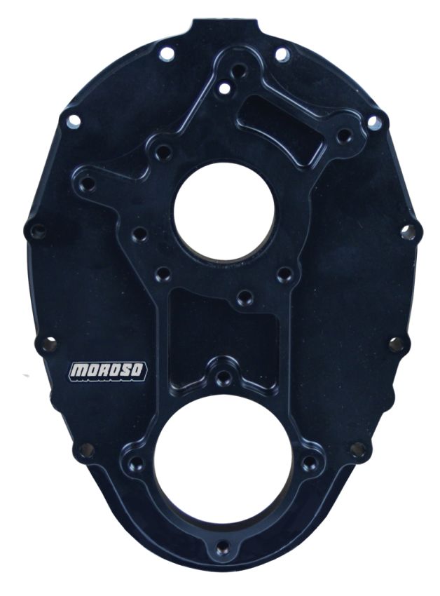 Moroso 60201 Chevrolet Small Block Timing Cover - Raised Cam - Sprint Car - Aluminum