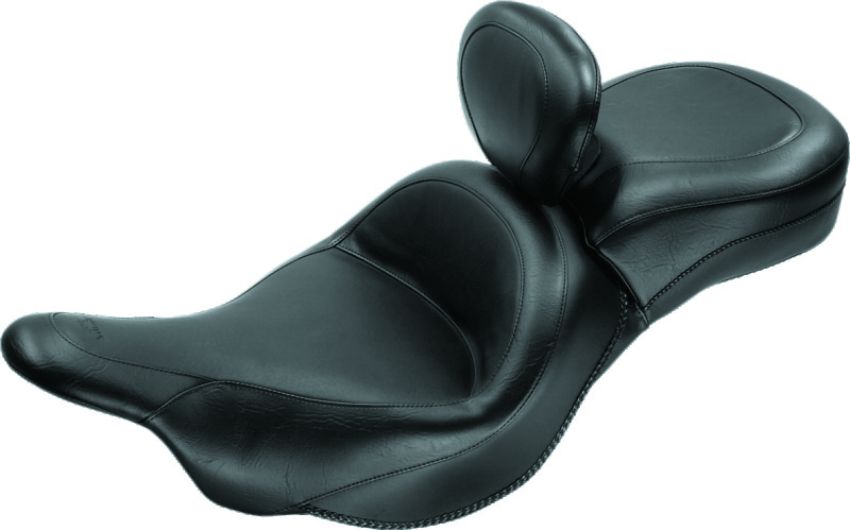 Mustang Motorcycle 79631 Mustang 09-21 Kawasaki Vulcan 1700 Voyager, Nomad Touring 1PC Seat w/Driver Backrest - Black