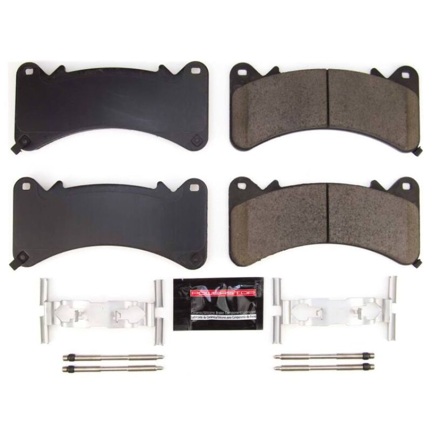 PowerStop Z23-1910 PowerStop - Z23 Daily Driver Carbon-Fiber Ceramic Brake Pads with Hardware Kit