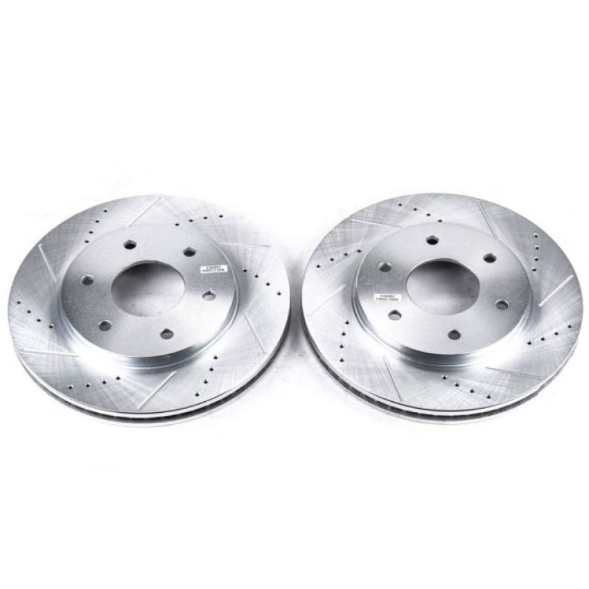 PowerStop JBR993XPR PowerStop Evolution Performance Drilled, Slotted & Plated Brake Rotor Pair