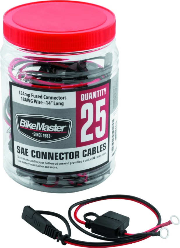 BikeMaster 152492 Sae Wire w/Fuse - 25Piece Tub