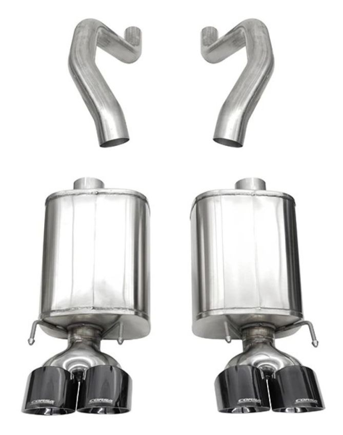 CORSA Performance 21077BLK Corsa 06-13 Chevy Corvette C6 Z06 7.0L / 09-13 ZR1 6.2L Black PVD AxleBack Exhaust w/4.5in Twin Tips